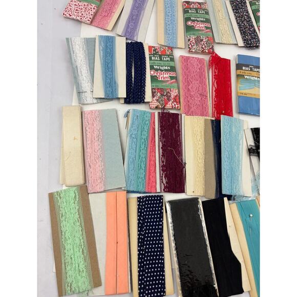 VTG Large MIX Rick Rack Trim Bias Tape Lace Seam Binding Assorted Colors 55+ - Picture 8 of 9